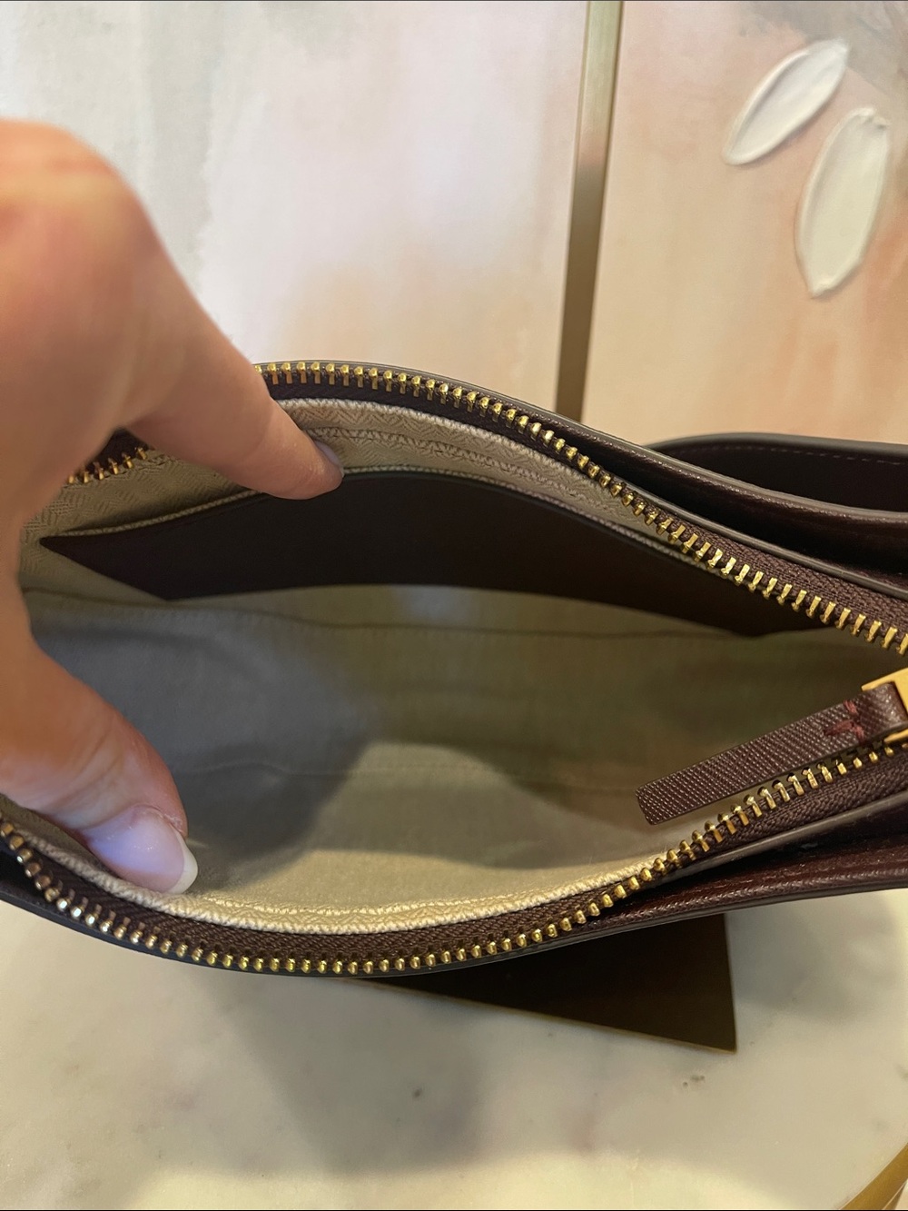 Tory Burch Emerson Bag with Purple & Burgundy Strap - Picture 9 of 9